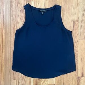 Banana Republic Navy Sleeveless Blouse with Picot Trim – Petite XS